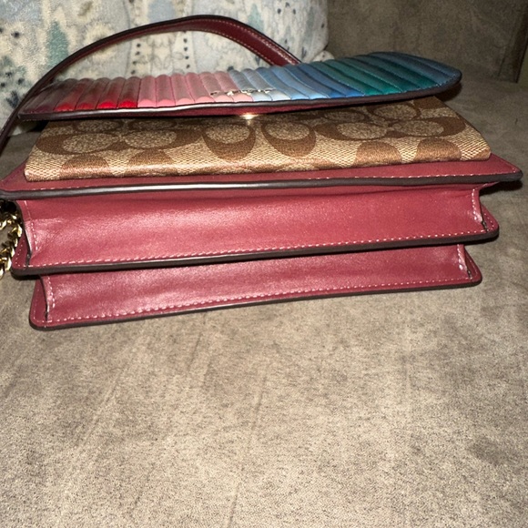 Coach Crossbody with Rainbow Linear Quilting - Picture 5 of 7